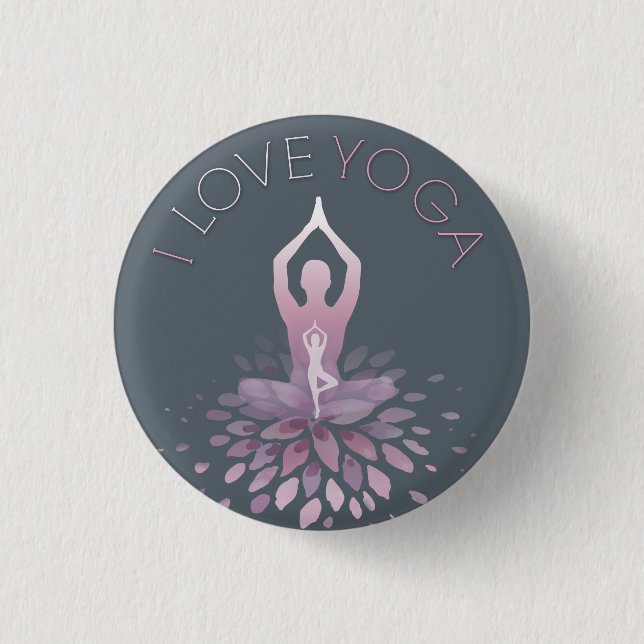 yoga statement pinback button (Front)
