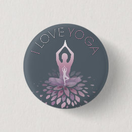 yoga statement pinback button