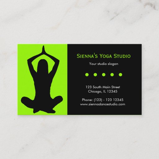 Customizable Yoga Studio Business Card Template