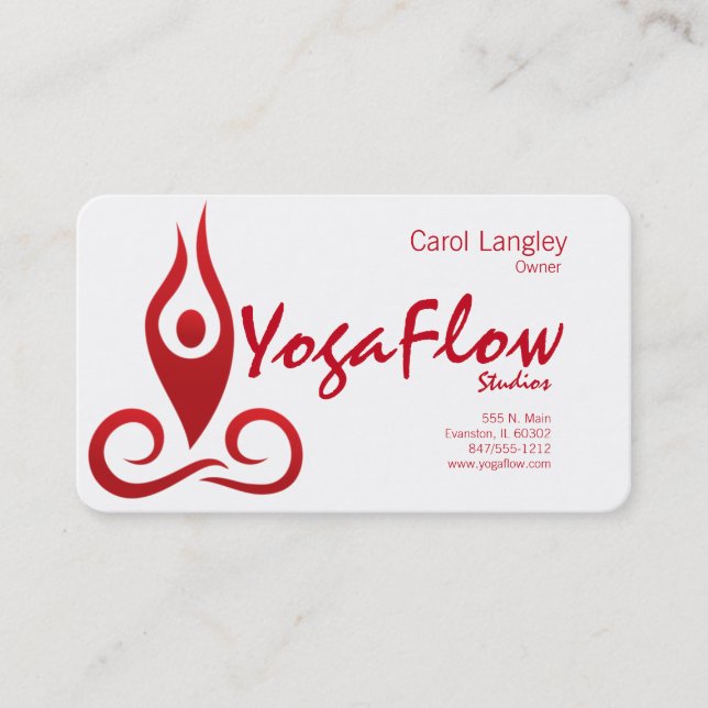 yoga studio business card (Front)