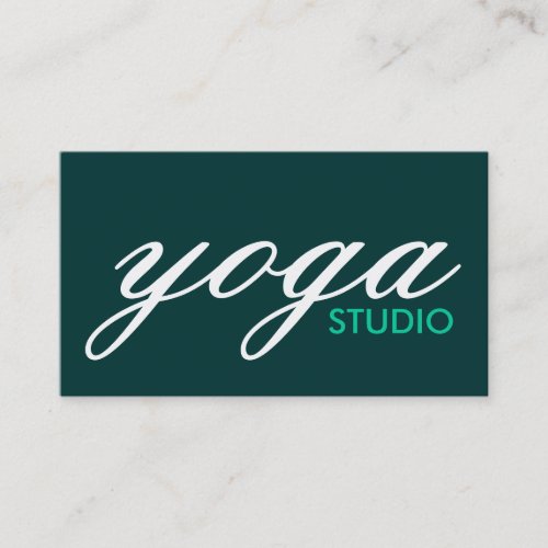 yoga studio business card
