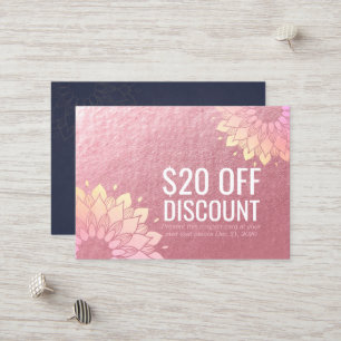 YOGA Studio Discount Coupon Loyalty Gold Mandala