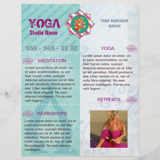 Yoga Studio - Flyer (Front)