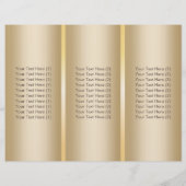 Yoga Studio Gold Lotus Logo Spa Tri-Fold Brochures (Back)