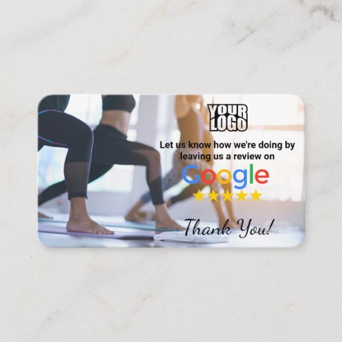 Yoga Studio Google Review Template With QR _ Business Card