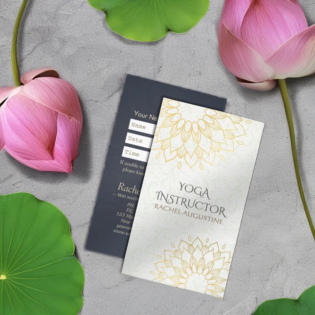 YOGA Studio Instructor Appointment Gold Mandala Card (Creator Uploaded)