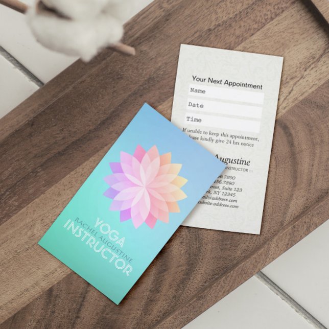 YOGA Studio Instructor Appointment Lotus Mandala Card (Creator Uploaded)