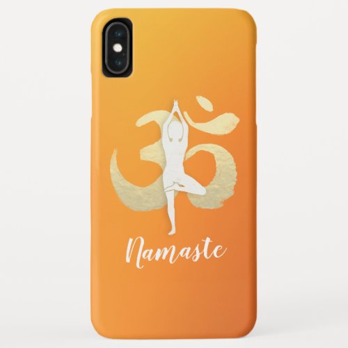 Yoga Studio Instructor Meditation Pose OM Symbol iPhone XS Max Case