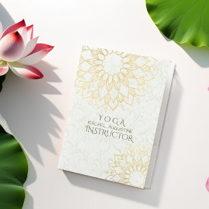Yoga Studio Mediation instructor Gold Foil Mandala Pocket Folder