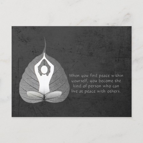 Yoga Studio Mediation Instructor Quotes Bodhi Leaf Postcard
