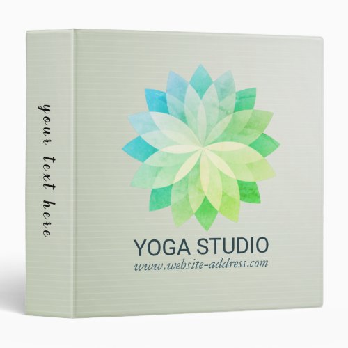 YOGA Studio Meditation Instructor Colorful Mandala 3 Ring Binder
