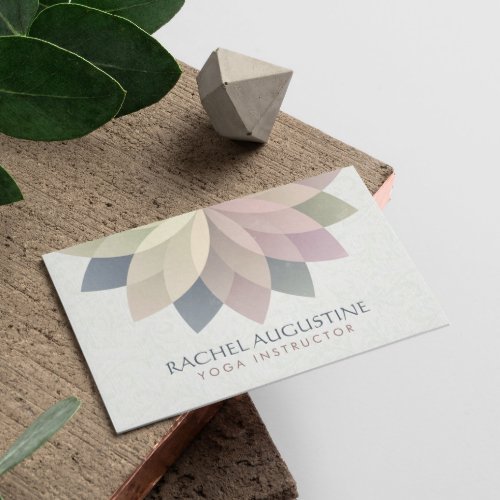 YOGA Studio Meditation Instructor Colorful Mandala Business Card