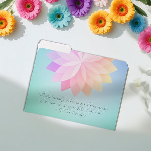 YOGA Studio Meditation Instructor Colorful Mandala File Folder