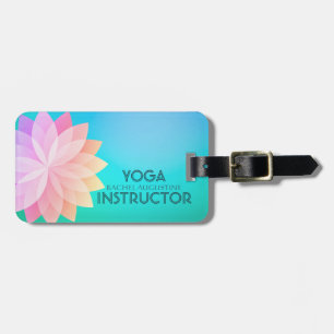 YOGA Studio Meditation Instructor Colorful Mandala Luggage Tag