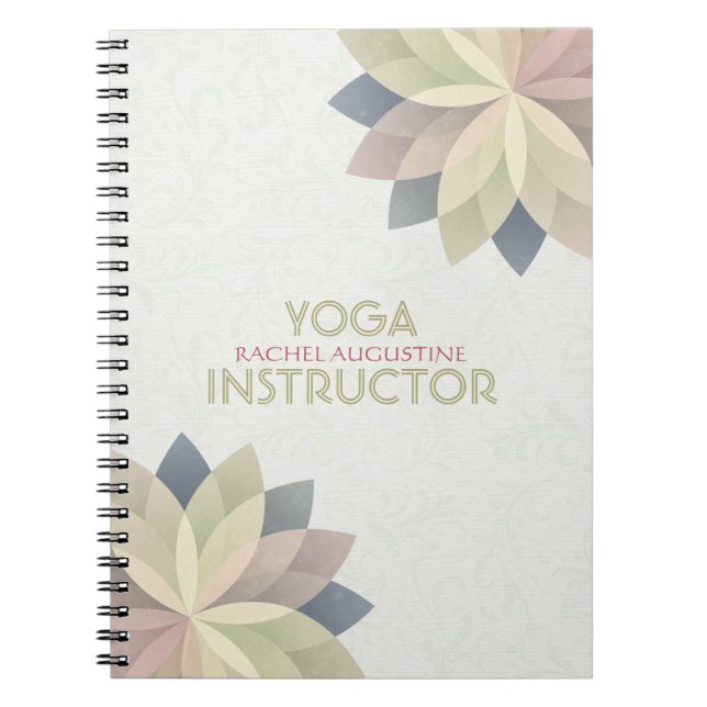 YOGA Studio Meditation Instructor Colorful Mandala Notebook (Front)