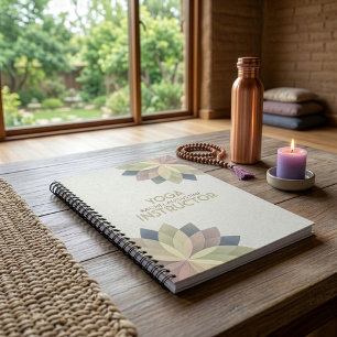 YOGA Studio Meditation Instructor Colorful Mandala Notebook