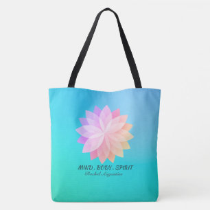 YOGA Studio Meditation Instructor Colorful Mandala Tote Bag