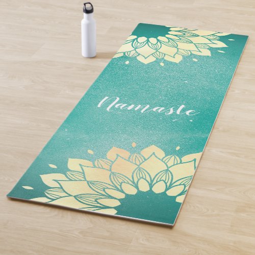 Yoga Studio Meditation Instructor Gold Mandala Yoga Mat