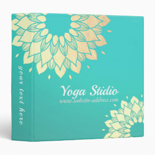 Yoga Studio Meditation Instructor Golden Mandala 3 Ring Binder