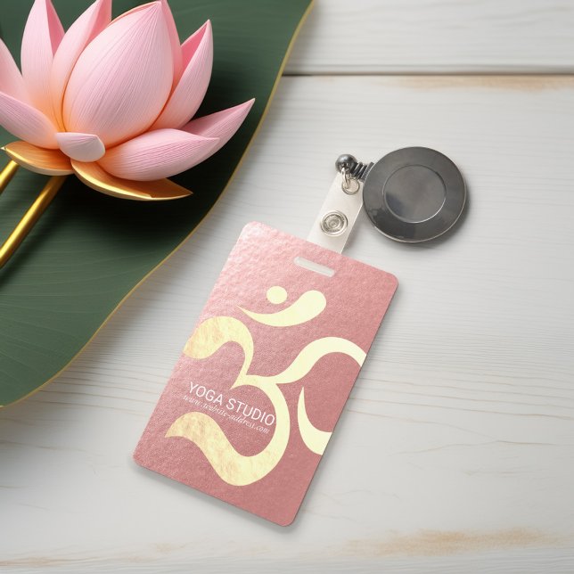 Yoga Studio Meditation Instructor Life Coach OM Badge (Creator Uploaded)
