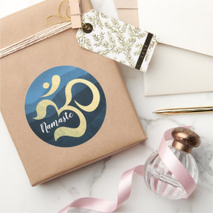 Yoga Studio Meditation Instructor Life Coach OM Cl Classic Round Sticker