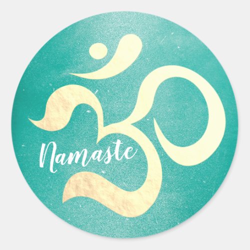 Yoga Studio Meditation Instructor Life Coach OM Classic Round Sticker