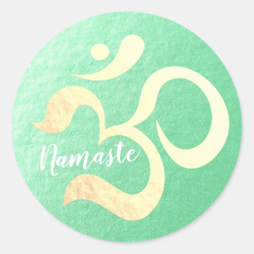 Yoga Studio Meditation Instructor Life Coach OM Classic Round Sticker