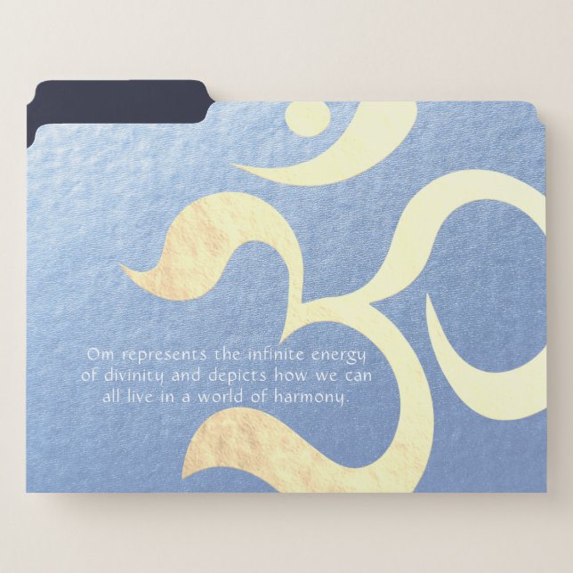 Yoga Studio Meditation Instructor Life Coach OM File Folder (Front Left)