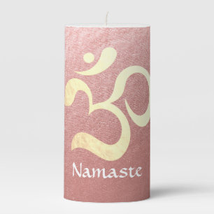 Yoga Studio Meditation Instructor Life Coach OM Pillar Candle