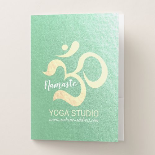 Yoga Studio Meditation Instructor Life Coach OM Pocket Folder