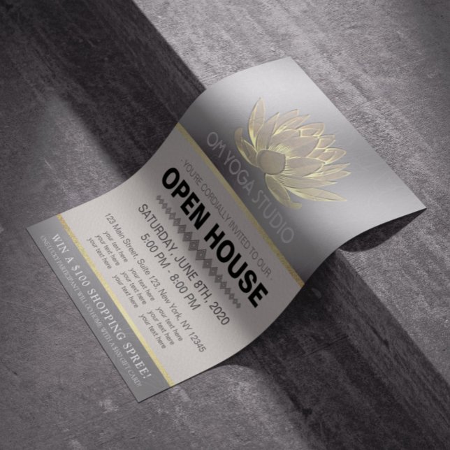 YOGA Studio Meditation Instructor Open House Lotus Flyer (Creator Uploaded)