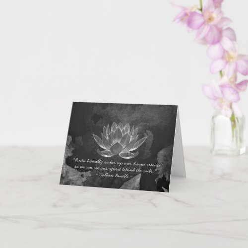 YOGA Studio Meditation Instructor Quote Chic Lotus Card