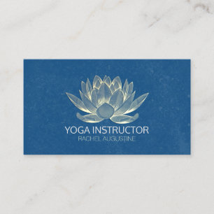 YOGA Studio Meditation Reiki Instructor Gold Lotus Appointment Card
