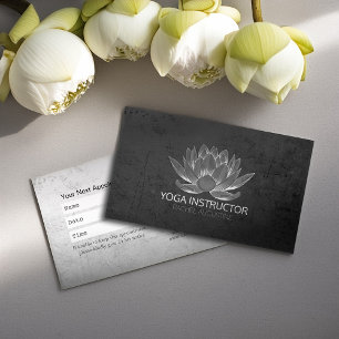 YOGA Studio Meditation Reiki Instructor Gold Lotus Appointment Card