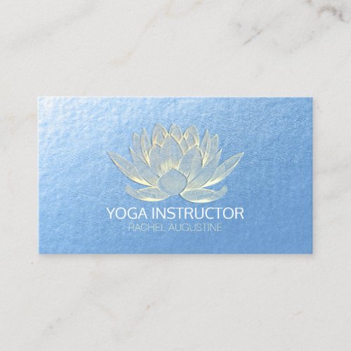 YOGA Studio Meditation Reiki Instructor Gold Lotus Appointment Card