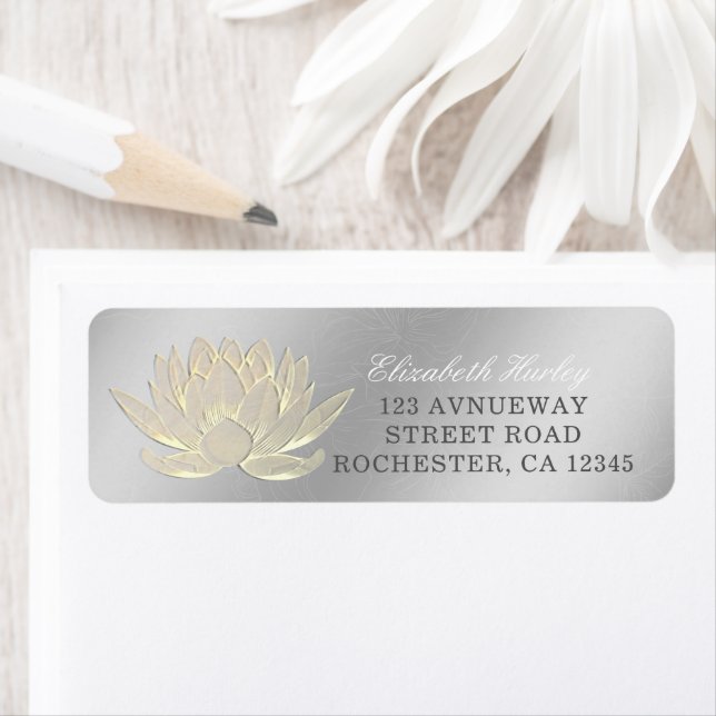YOGA Studio Meditation Reiki Instructor Gold Lotus Label (Insitu)