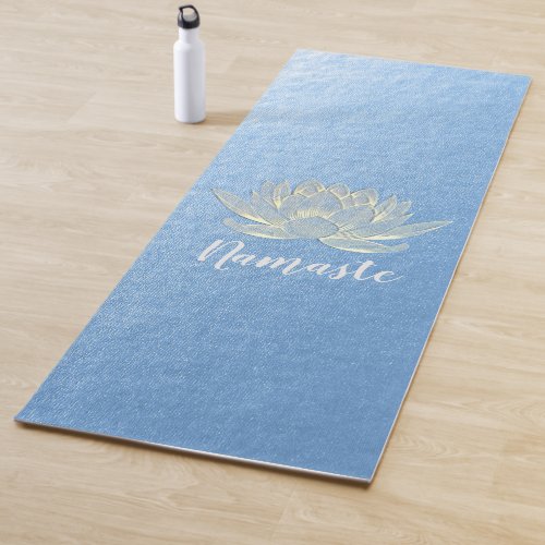 YOGA Studio Meditation Reiki Instructor Gold Lotus Yoga Mat