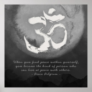 Yoga Studio Meditation Reiki Master OM Sign Quotes