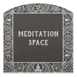 Yoga Studio Meditation Room Name Plaque Sign