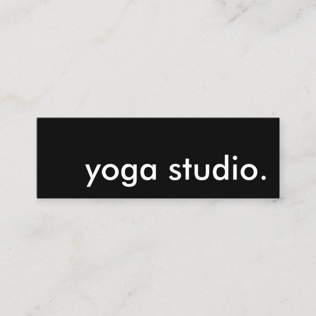 yoga studio. mini business card (Front)