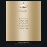Yoga Studio Modern Lotus Logo Gold Spa Brochure Flyer<br><div class="desc">Yoga Studio Modern Lotus Logo Gold Spa Brochure.</div>
