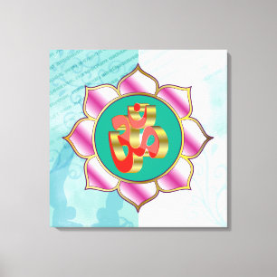 Yoga Studio OM - Wrapped Canvas Print