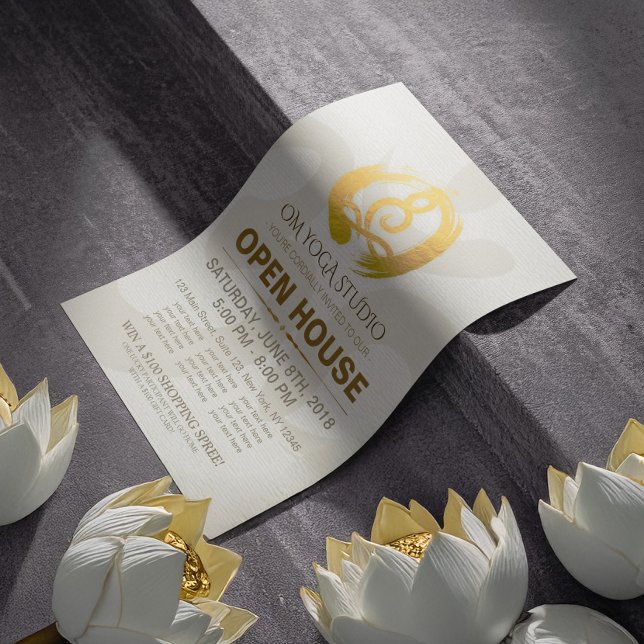 YOGA Studio Open House Meditation Posture Zen Sign Flyer (Creator Uploaded)