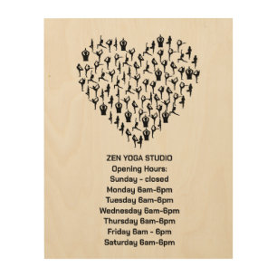 Yoga Studio Opening Hours Sign