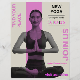 Yoga Studio Opening Modern Wellness Business Flyer