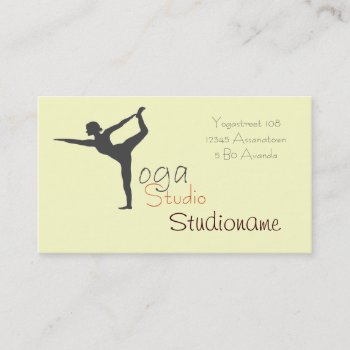 Yoga Studio Or Teacher Buisness Card by Avanda at Zazzle