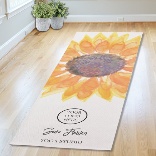 Yoga Studio Sunflower Logo  Yoga Mat