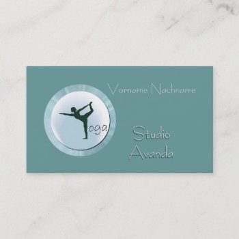 Yoga Studio Teacher Business Card by Avanda at Zazzle