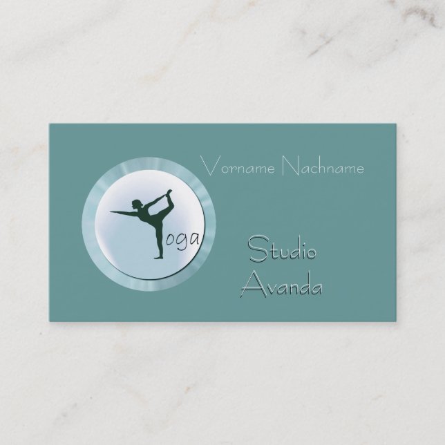 Yoga Studio Teacher Business Card (Front)