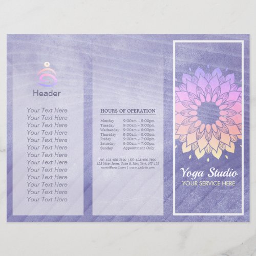 Yoga Studio Tri_Fold Brochure Mandala